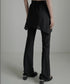 Asymmetric Skirted Flare Pants